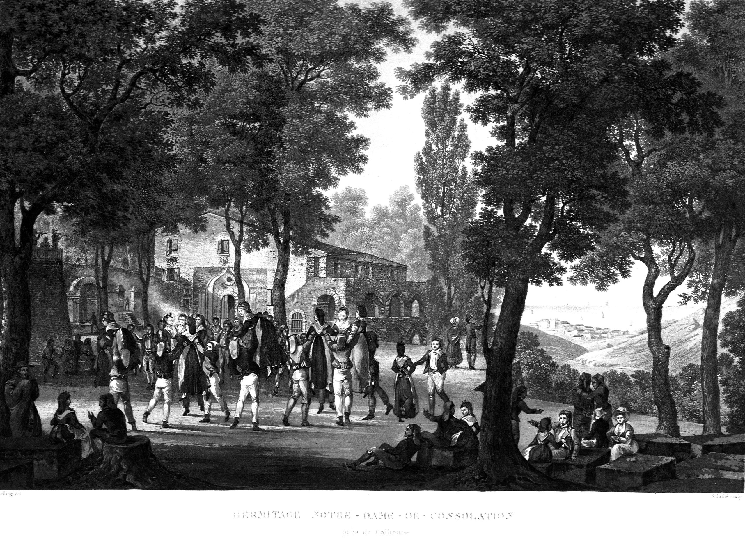 Gravure ancienne de l’ermitage Notre-Dame de Consolation